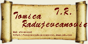 Tomica Radujevčanović vizit kartica